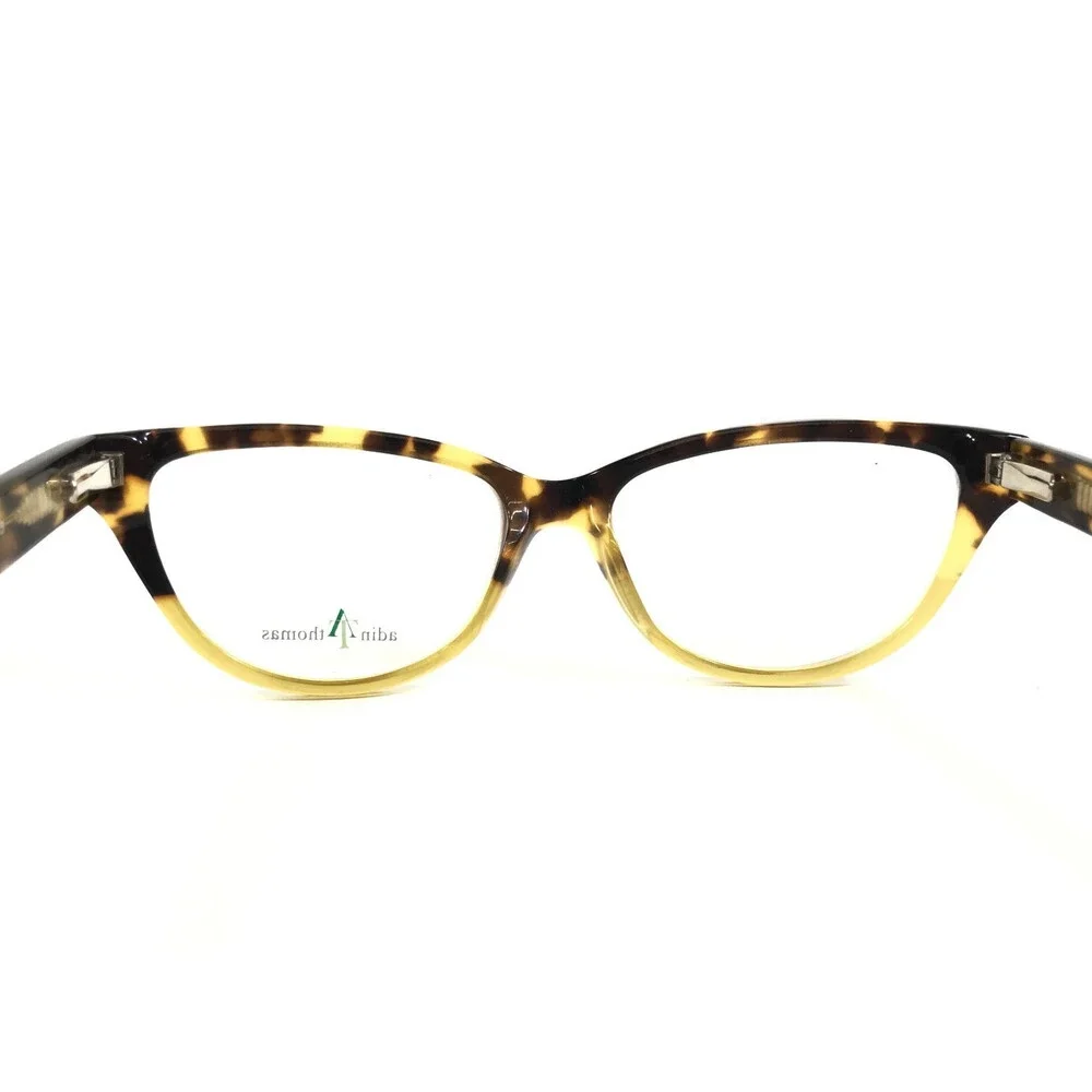Adin Thomas Eyeglasses Frames AT-254 C3 Citron Yellow Tortoise 52-16-138